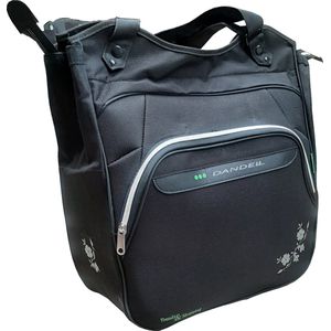 Dandell Shopper Fietstas - Handtas Pakaftas - 20 Liter - Grijs - Gratis Regenhoes