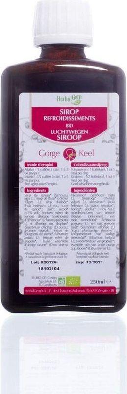 Herbalgem Verkoudheidssiroop 250ml
