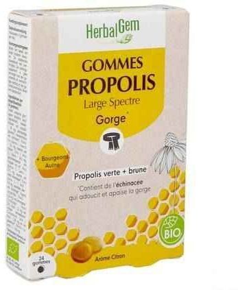 Herbalgem - Propolis Breed Spectrum Bio Gommen - Keel - 24 Stuks