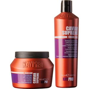 KayPro Caviar Supreme set shampoo 350ml & haarmasker 500ml - bundel voor gekleurd haar shampoo & haarmasker - haarverzorging set - Geschenkset - Giftset - voordeelverpakking - ideaal voor het verzorgen van gekleurd haar