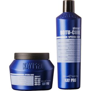 KayPro Botu-cure set shampoo 350ml & haarmasker 500ml - bundel ""botoxbehandeling"" ideaal voor het herstellen en verzorgen van beschadigd haar - haarverzorging set - Geschenkset - Giftset - voordeelverpakking