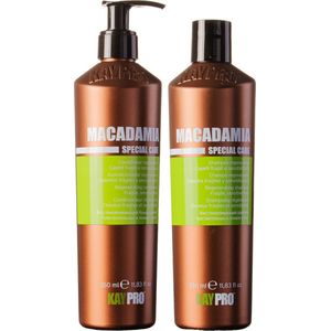 KayPro Macadamia set shampoo 350ml & conditioner 350ml - bundel ideaal voor het verzorgen van droog, fijn en beschadigd haar - haarverzorging set - Geschenkset - Giftset - voordeelverpakking