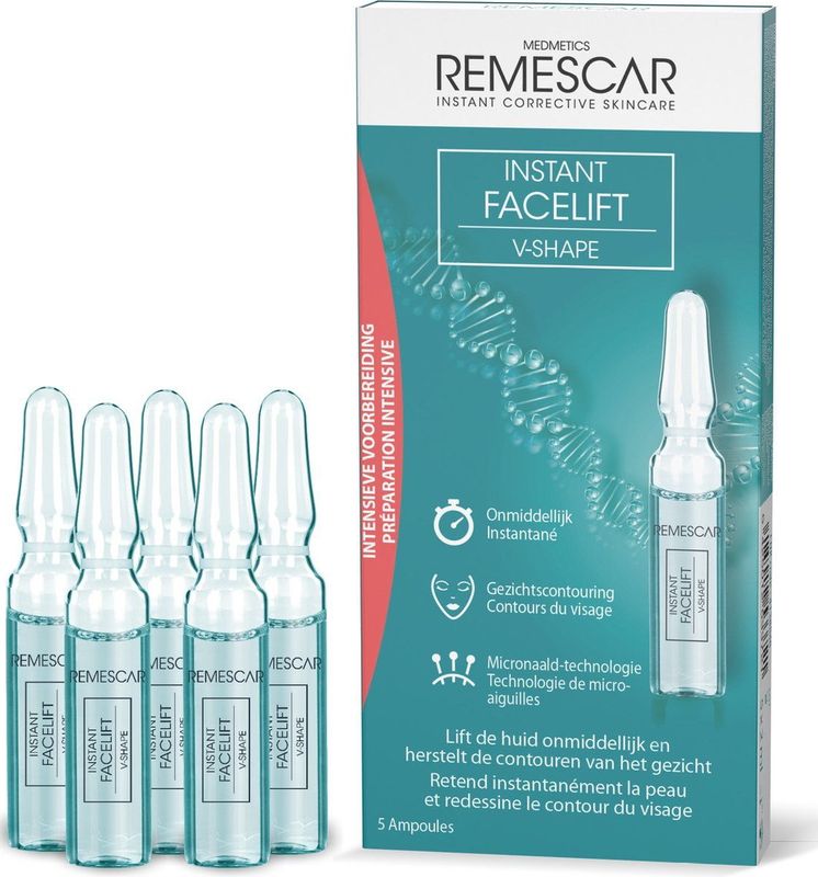 Remescar - Instant Facelift V-Shape - Gezichtsampullen - 5 Stuks