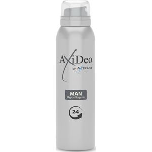 Axitrans Deo, Axideo - Anti Transpirant Deodorant voor mannen, anti zweet spray, hypoallergenic en parfumvrije deodorant, voor een fris en comfortabel gevoel de hele dag door, 75 ml