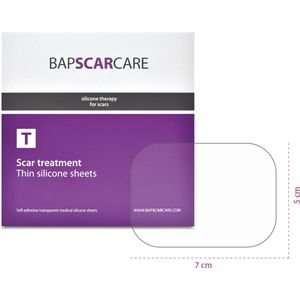 BAPSCARCARE T - Transparante Siliconen Pleister - 5x7 cm - Vermindert Littekens en Littekenklachten