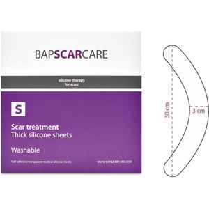 BAPSCARCARE S Mamma - Voorgevormde Siliconen Pleister - Transparant