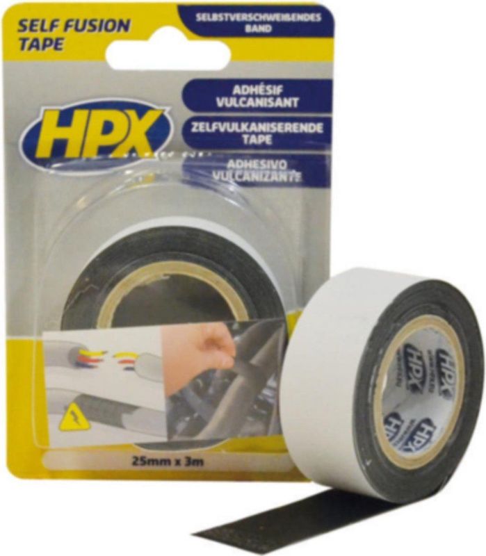 HPX - Zelfvulkaniserende Tape - Zwart - Polyisobuteen - 25mm x 3m