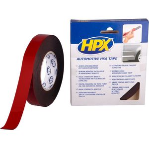 Dubbelzijdige HSA bevestigingstape - antraciet 25mm x 10m