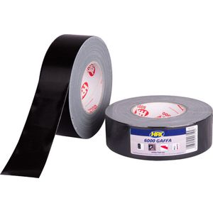 HPX - Gaffer 6000 Tape - Zwart - 38mm x 50m - Katoenweving met PE-coating