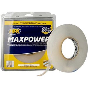 Max Power Transparent bevestigingstape - 19mm x 16,5m
