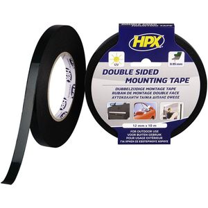 HPX - Dubbelzijdige Bevestigingstape - Zwart - Polyethyleenschuim