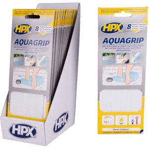 HPX Aquagrip anti-slip stroken 20 x 240mm / 8 stuks / transparant