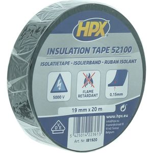 HPX PVC isolatietape - zwart 19mm x 10m