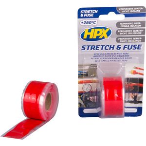 Stretch & Fuse - Zelfvulkaniserende Tape - Rood - 25mm x 3m