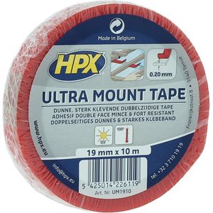 Ultra Mount Bevestigingstape - Transparant 19mm X 10m