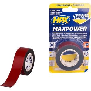 Max Power Outdoor bevestigingstape - zwart 25mm x 1,5m