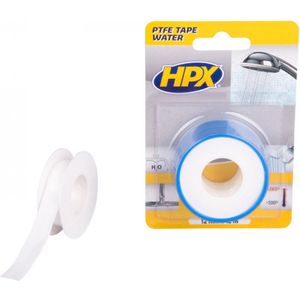 HPX PTFE waterafdichtingstape blister (2 stuks) | Wit | 12mm x 12m - WT0012 WT0012