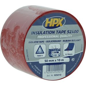 HPX PVC isolatietape | Rood | 50mm x 10m - RI5010 | 100 stuks RI5010