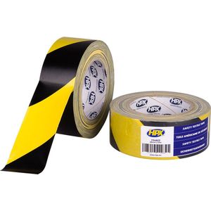 HPX - Safety Textile Tape - Geel/Zwart - Waterproof - 48 mm x 25 m