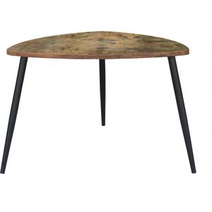 Niekirk - Set van 3 Salontafels - Bruin/Zwart - MDF/PVC/Metaal