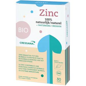 Cressana Zinc Guava BIO - Bevat zink dat bijdraagt tot de normale werking van het immuunsysteem - 30 vegan capsules