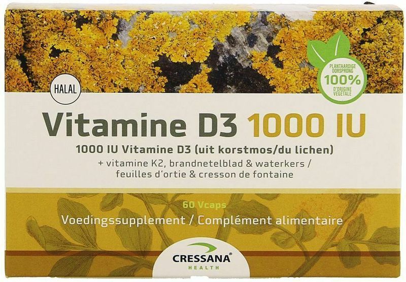 Cressana Vitamine D3 1000 IU + K2 60 Capsules
