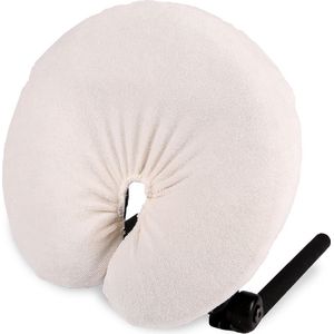 MediPreventie - Overtrek Hoofdsteun - Beige - Massagetafel - Massagestoel