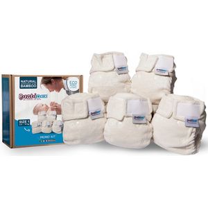 Bambinex - Maat 1 - Wasbare Luier - 5 Stuks - Bamboe