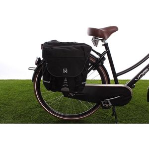 Willex Bagagetas - Dubbele Fietstas - 28L - Zwart