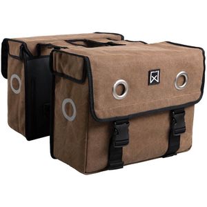 Willex Dubbele canvas tas 46 liter Bruin