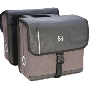 WILLEX Double Canvas/Bisonyl Business draagtas, 40 l, grijs/zwart