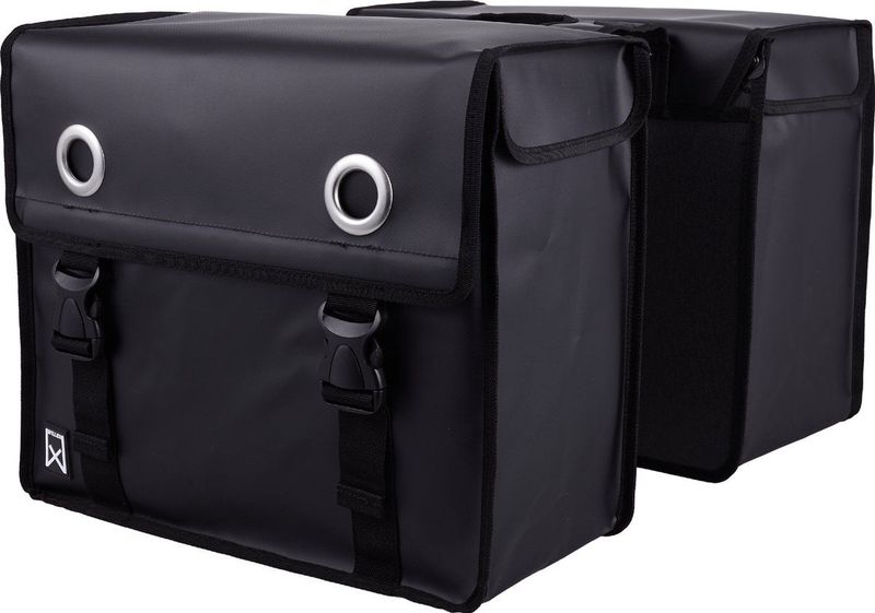 Willex - Dubbele Fietstas - Zwart - Bisonyl - 52L - Universele Bevestiging