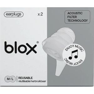 BLOX Oordoppen Music - Festival - Muziek - Gehoorbescherming - Transparant - 19 dB SNR