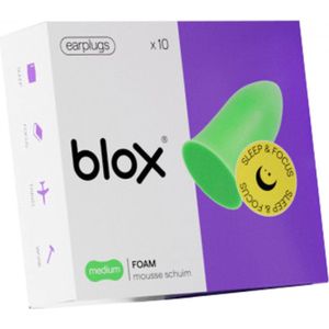 BLOX Oordoppen Foam - Schuim - Medium - Groen - 5 paar - Slaap - Concentratie - Reizen