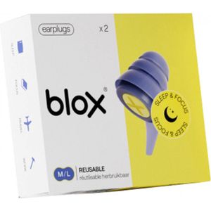 BLOX Sleep Herbruikbaar, oordopjes om te slapen, ultrazacht en comfortabel, maat M/L, gehoorbescherming, 1 paar, 25 dB, ruisonderdrukking, comfort en bescherming