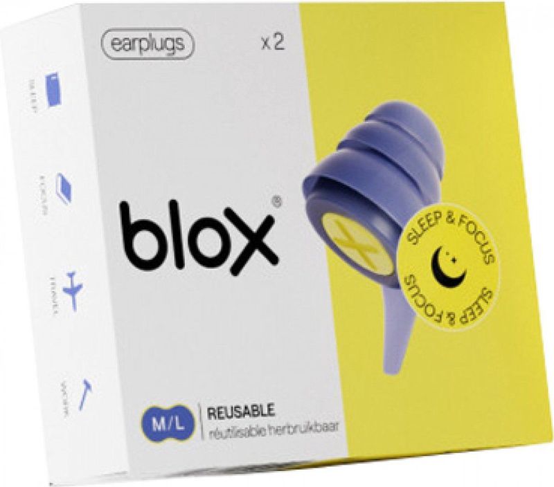 BLOX - Herbruikbare Oordoppen - 25 dB SNR - Voor Slaap en Concentratie