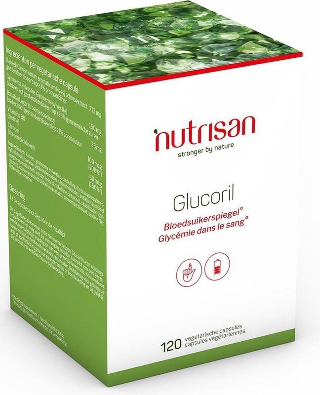 Nutrisan Glucoril 120 Caps - Natuurlijke Ondersteuning Bloedsuikerspiegel