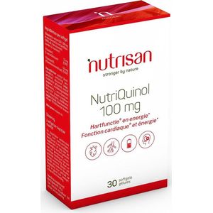 Nutrisan Nutriquinol 100mg Nf Softgels - Hoogwaardige Ubiquinol met Vitamines voor Energie en Hart