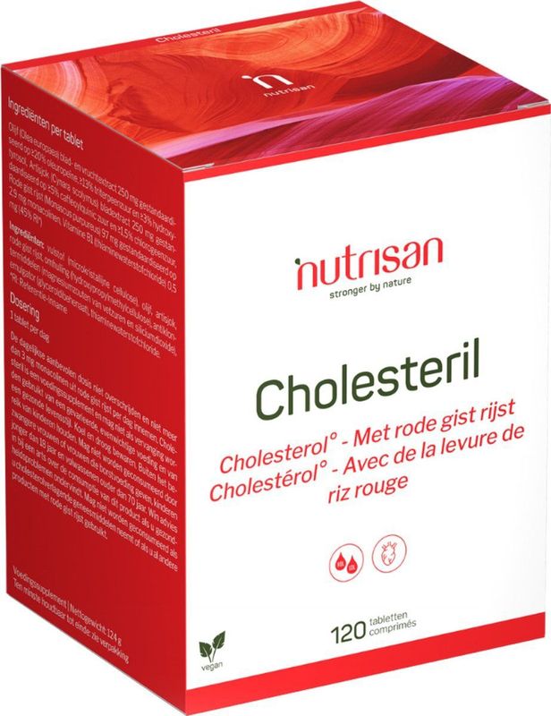 Nutrisan - Cholesteril - Voedingssupplement - Rode Gist Rijst - 30 Tabletten