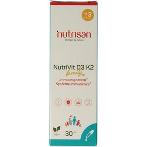Nutrisan - NutriVit D3 K2 - Vitamine D3 en K2 - Vloeibaar - 30 ml