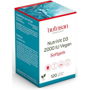 gratis verzending: Nutrisan Nutrivit D3 2000 IU Vegan 120 softgels