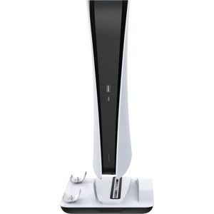 EgoGear - Oplaadstation Geschikt voor PS5 met Koeling - Oplader Playstation 5 Controllers - USB-C