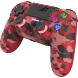 DragonShock MIZAR BT Draadloze Controller Rood Camo Geschikt voor PS4, PC en Mobile