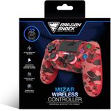 DragonShock MIZAR BT Draadloze Controller Rood Camo Geschikt voor PS4, PC en Mobile