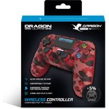 DragonShock MIZAR BT Draadloze Controller Rood Camo Geschikt voor PS4, PC en Mobile
