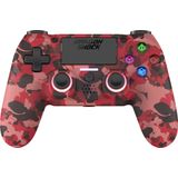 DragonShock MIZAR BT Draadloze Controller Rood Camo Geschikt voor PS4, PC en Mobile