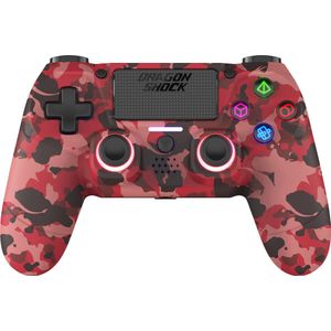 DragonShock MIZAR BT Draadloze Controller Rood Camo Geschikt voor PS4, PC en Mobile