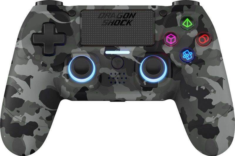 DragonShock MIZAR BT Draadloze Controller Grijs Camo Geschikt voor PS4, PC en Mobile