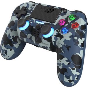 DragonShock - Mizar - Controller - Blauw - Draadloos - Voor PS4