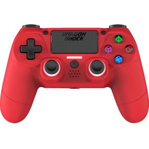 DragonShock - MIZAR BT - Draadloze Controller Rood - Geschikt voor PS4, PC en Mobile